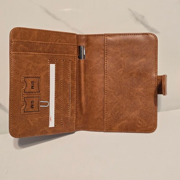 Pascacoo Passport Holder Wallet with RFID Blocking Passport Cover Brown NIP - Picture 3 of 4